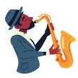 jazz musician playing saxophone