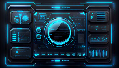 abstract technology ui futuristic concept hud interface hologram elements of digital data chart, com
