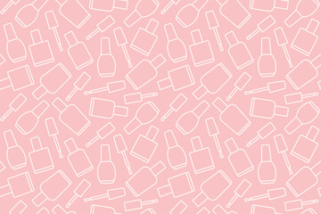 seamless manicure, pedicure pattern nail polish- vector illustration