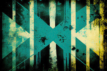 Grunge X symbol screen print background image design.