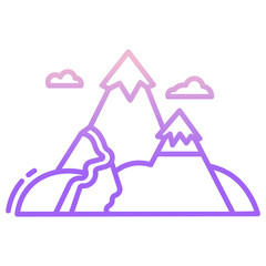 Sticker - mountain icon