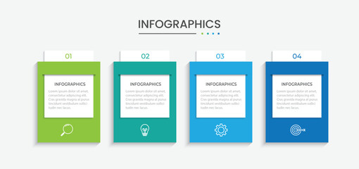 presentation business infographic template with 4 options
