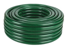 Coiled Flexible Tube Watering Garden Hose Hosepipe Isolated On White Background