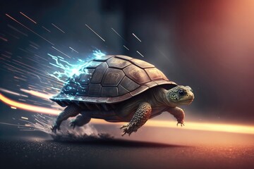 Turtle run fast turbo. Generative AI