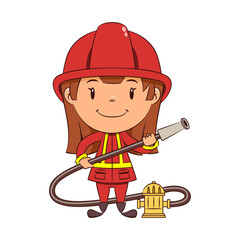 Poster - Girl firefighter