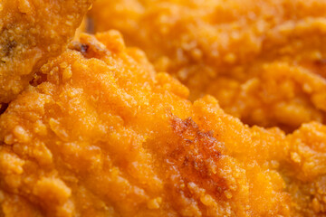 Poster - Crispy fried chicken drumstick close up