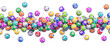 Flying lottery balls. Lot of colorful bingo balls with numbers flying over transparent background. PNG file
