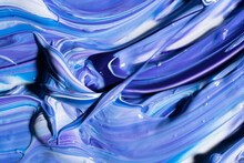 Smears Of Violet And Blue Paint