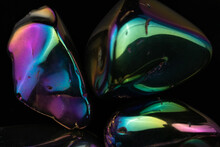 Damaged Stones With Iridescent Surface