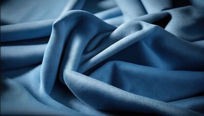 Wall Mural - a close up of a blue cloth with a very soft feel to the fabric and the fabric is very soft and soft to the fabric is soft. generative ai