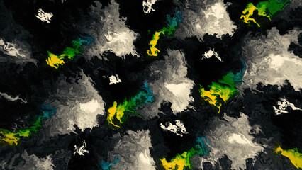 Poster - Animation with patterns of spots of moving colors. Motion. Animation with effect of moving blurred colors in colorful pattern. Liquid wavy spots of paints
