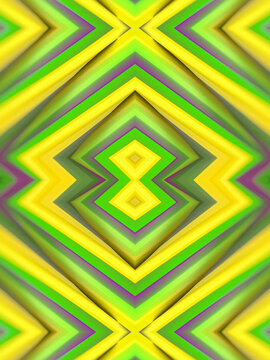Abstract wavy kaleidoscopic background with trendy multi colored gradient. 3d rendering digital illustration