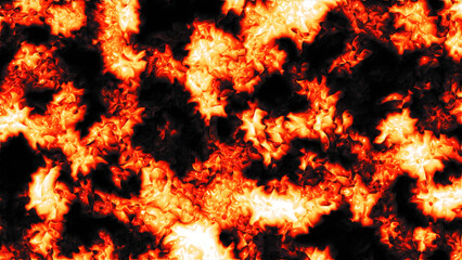 Poster - Glowing 3d lava waves in motion. Motion. Background of 3D lava liquids glowing in motion. Lava glowing mass with moving flicker