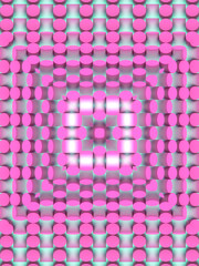Aufkleber - Digital background of many cylinders with a trendy neon color gradient. Abstract pattern. 3d rendering illustration