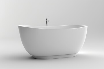 Poster - Mockup of a bathtub on a white background. Generative AI