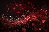 Fototapeta  - Blurred dark red gradient with glitter for gift cards. generative AI