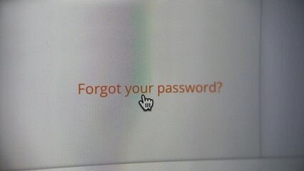 Wall Mural - click the forgot password button
