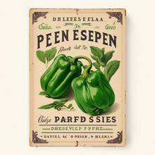 Vintage Bell Pepper Seed Packet