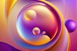 Abstract colorful round background. Oil and water drops. Rainbow blurred texture. 3d render illustration, empty space, Generative AI