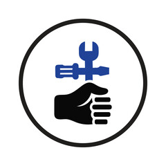 Sticker - engineering work tools icon