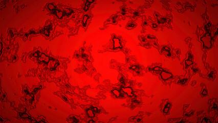 Poster - Red and green background. Motion. Neon blots in abstraction that twitch in different directions.