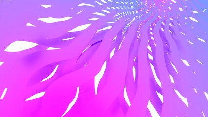 Poster - Green and purple pattern. Design.A white background on which bright lines waver in animation in different directions.
