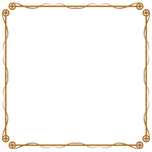 Artistic Square Border And Frame Without Background
