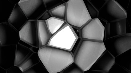 Poster - Blue and gray background. Motion.Light patterns move around in animation.
