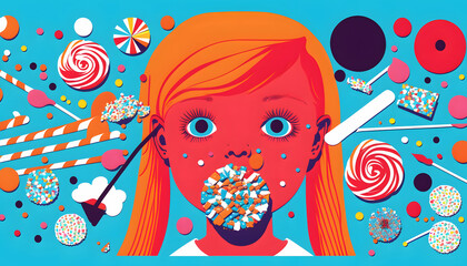 Candy Overload: A Sweet Reminder of Healthy Eating