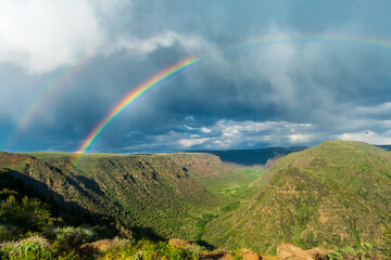  Beautiful Rainbow over South Steens Mountain Valley