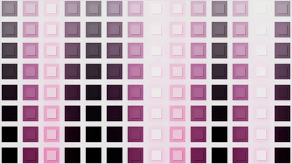 Poster - Light background with multicolored squares. Motion.Multicolored small squares in a row run in different directions in the animation.