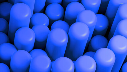 Poster - Abstract glowing sticks moving up and down. Design. Tube like shapes jumping background.