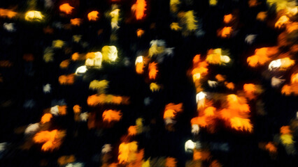 Poster - Abstract isolated blurred festive lights with bokeh effect. Motion. Sparkling stars motion background.
