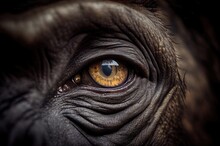 Gorilla Eye Macro Shot Generative AI