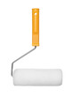 New clean paint roller on white background