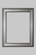Modern picture frame on white background isolated grey color simple