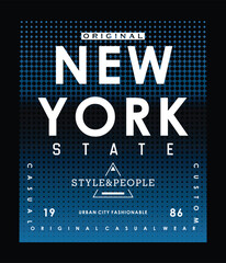 Wall Mural - New York, vector typography illustration design graphic printing