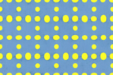 Blue And Yellow Polka Dot Pattern Seamless Edges