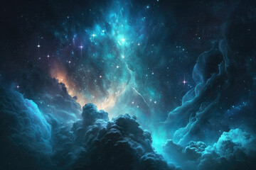 colorful galaxy, space, milky way, full of cosmic gases