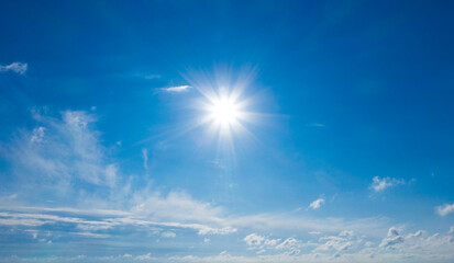Wall Mural - blue sky with white clouds.