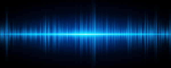 Abstract glowing sound vibrations. Futuristic background for equalizer design. Vibration of light. Bright flash of light. Vector illustration