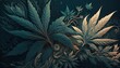 © Get Stock - Beautiful Designer 420 Cannabis Seasonal Background with Nature-inspired designs Mild color Modern Wallpaper Template with Vibrant Hues for Presentation, Ad, and All Applications (generative AI)
