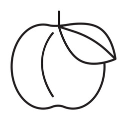 Poster - Peach icon illustration design art