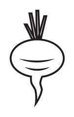 Poster - radish icon illustration design art