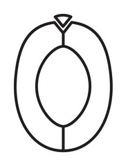 Poster - Peach icon illustration design art