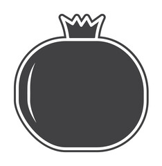 Poster - Pomegranate icon illustration design art