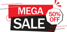 Abstract Mega Sale Promotional Banner Template