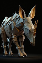 Wall Mural - Cool, Epic, Artistic, Beautiful, and Unique Illustration of Aardvark Animal Cinematic Adventure: Abstract 3D Background with Majestic Wildlife and Futuristic Design (generative AI)