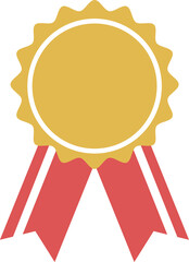 Wall Mural - Coat of arms medal made of gold and red ribbons with white edges