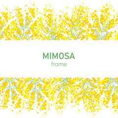 Wall Mural - Mimosa motif frame, wallpaper illustration